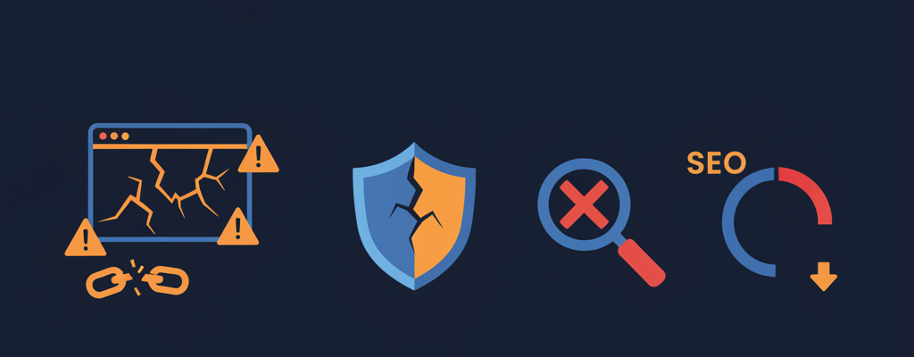 AI limitations in web development: broken SEO, security holes, poor performance